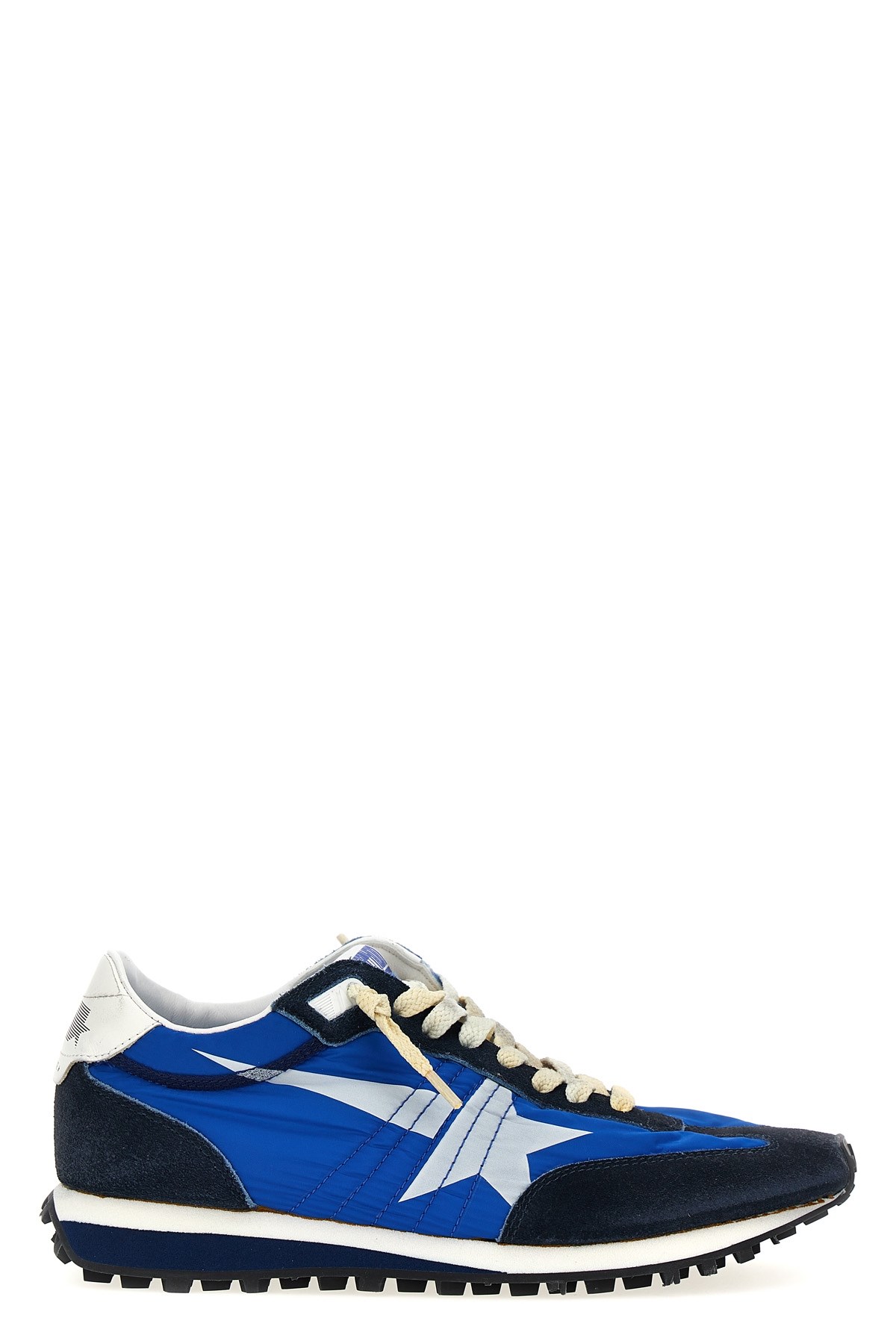 Golden Goose 'panel Contrast Round Toe Rubber Sole Sneakers' In Blue