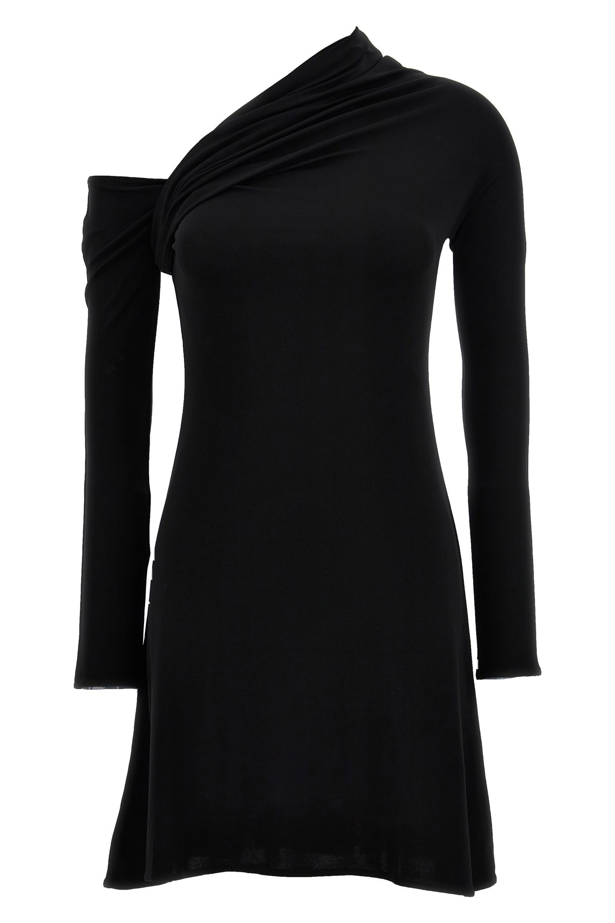 Courrèges Twisted Knitted Dress In Black