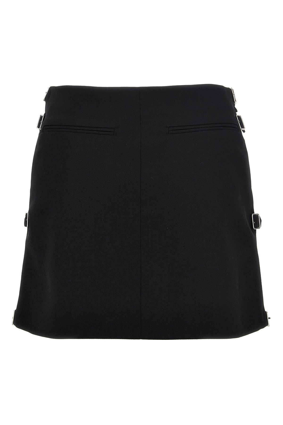 Shop Courrèges Courreges 'multi Sangle Wool Mini' Skirt