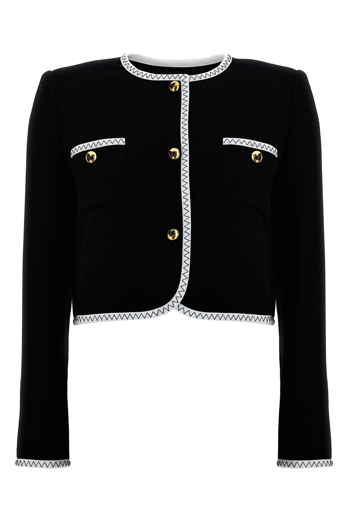Moschino Crepe Short Jacket Blazer And Suits