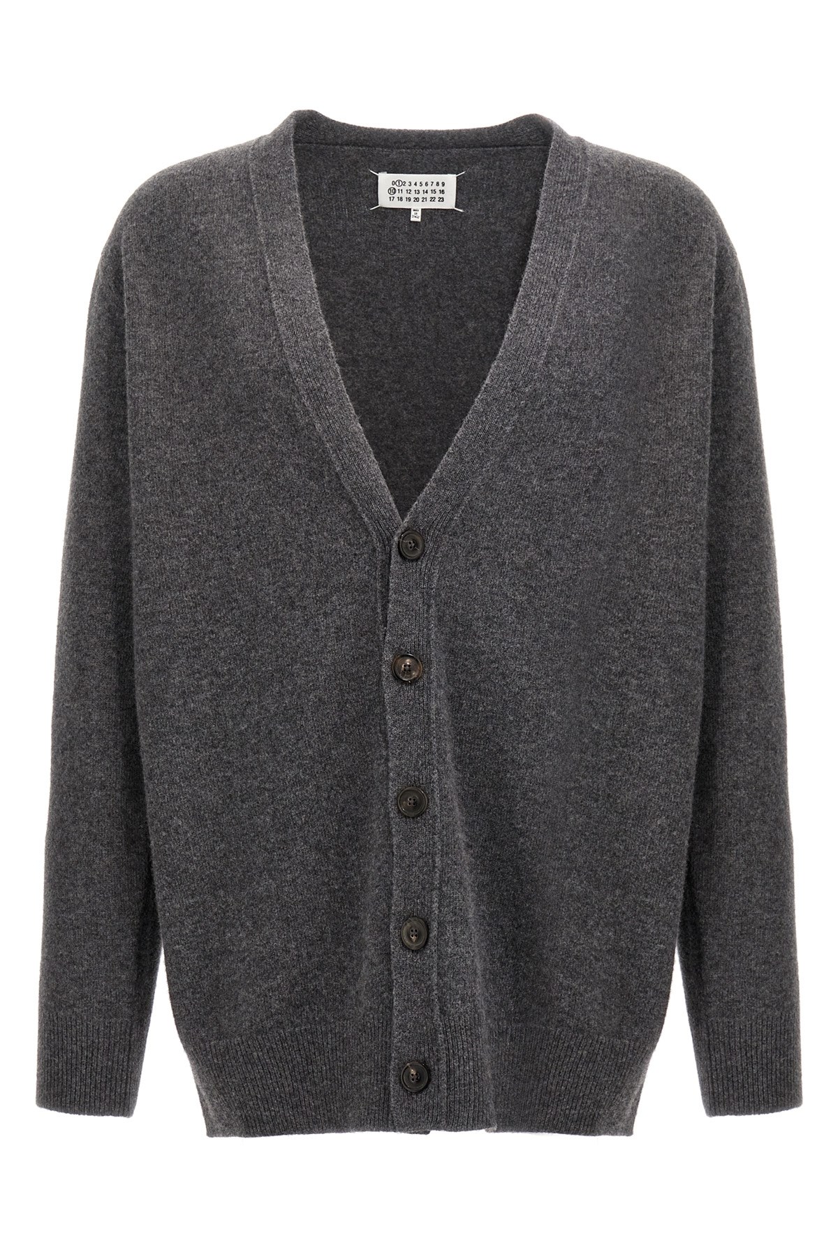 Maison Margiela Wool Cardigan With Four-stitched Logo