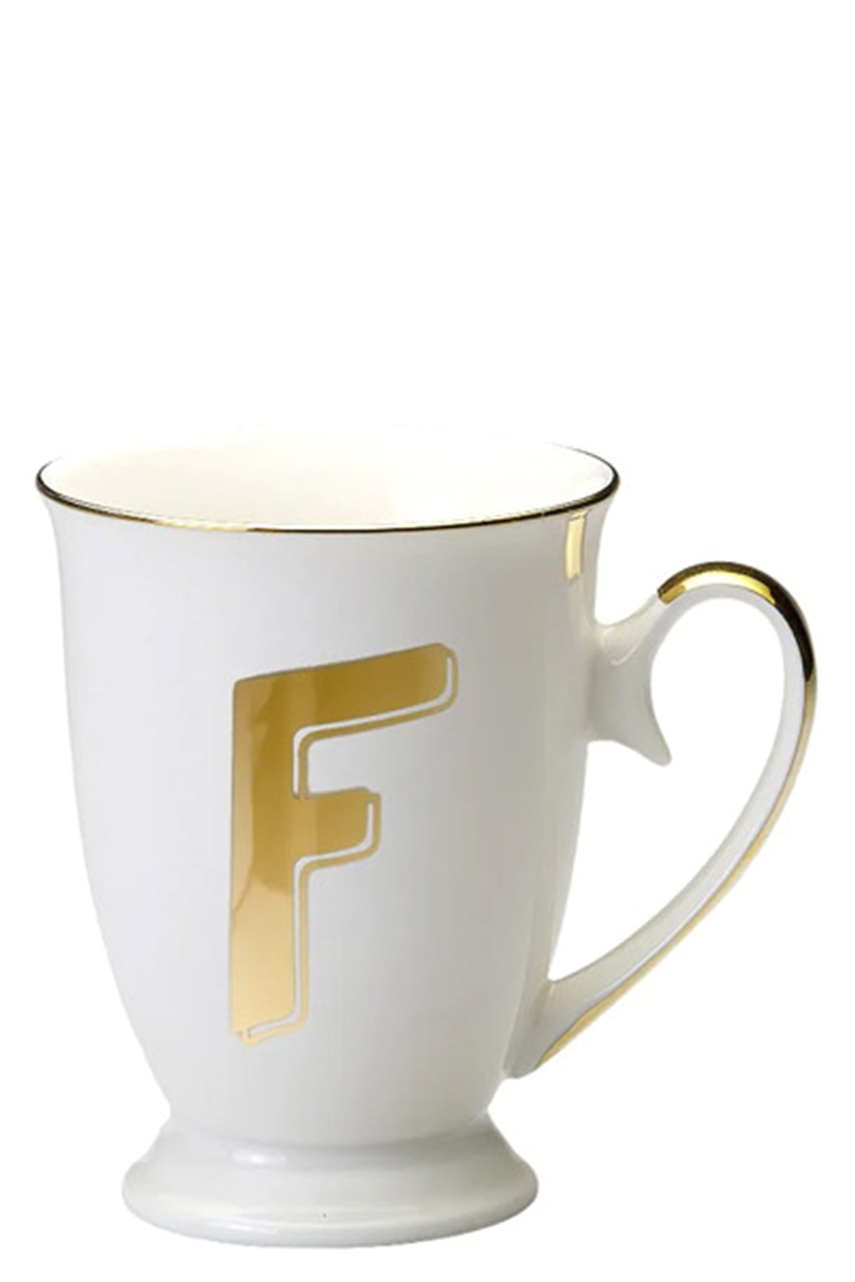 Bitossi Cup Letter 'f' In White