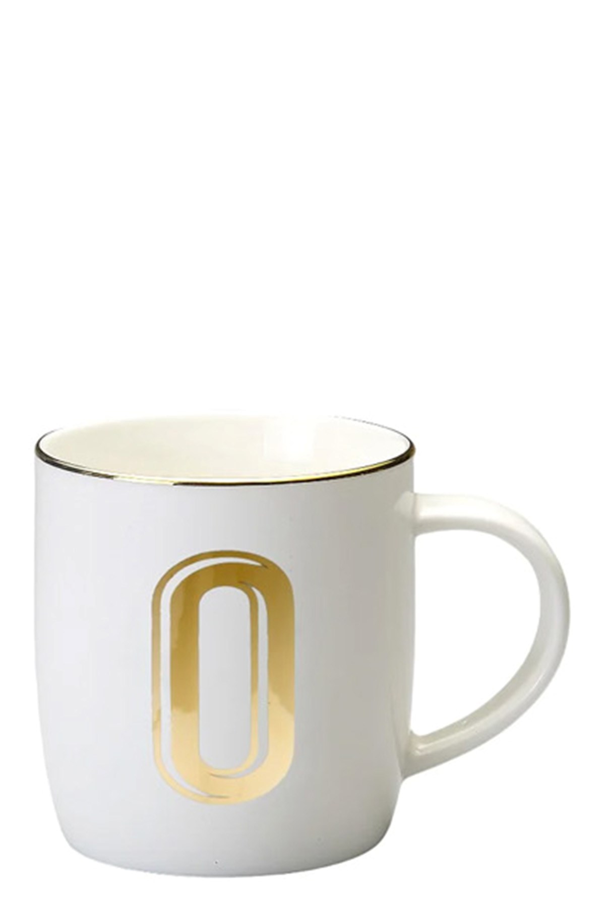 Bitossi Mug Letter 'o' ⌀ 8.6 Cm In White