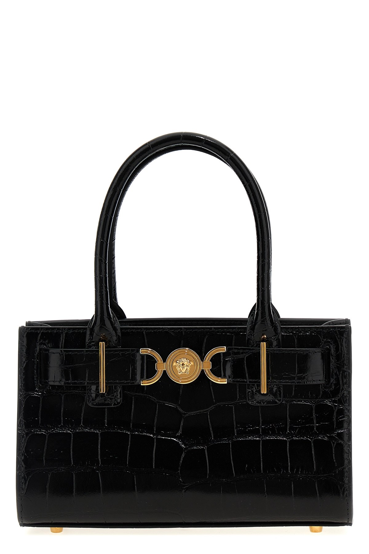 Versace 'medusa '95' Small Shopping Bag In Black