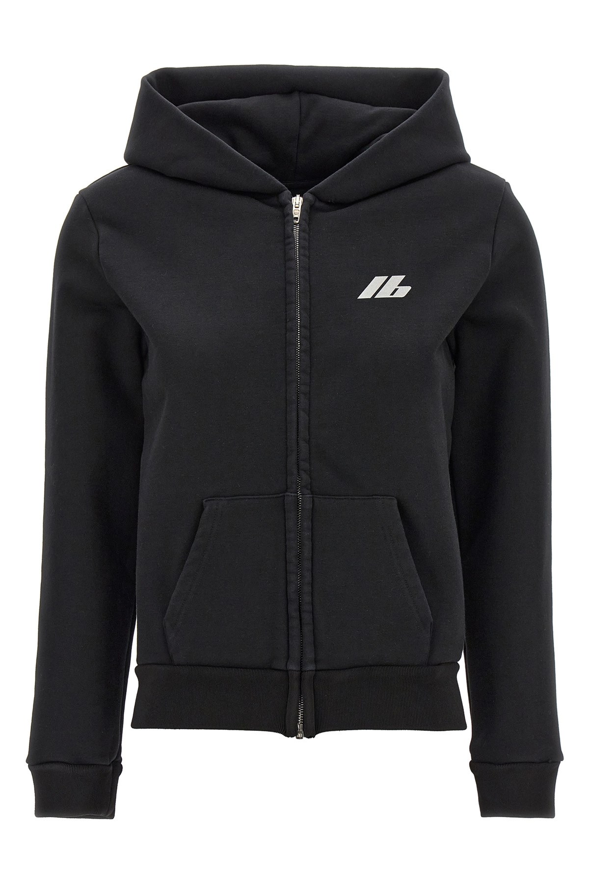 Balenciaga Logo Print Hoodie Sweatshirt Black In Black