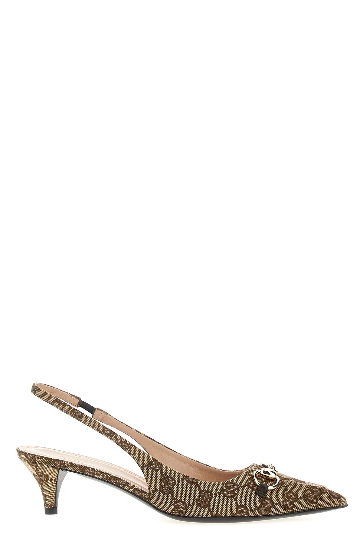 Gucci Original Gg Fabric Pumps In Brown