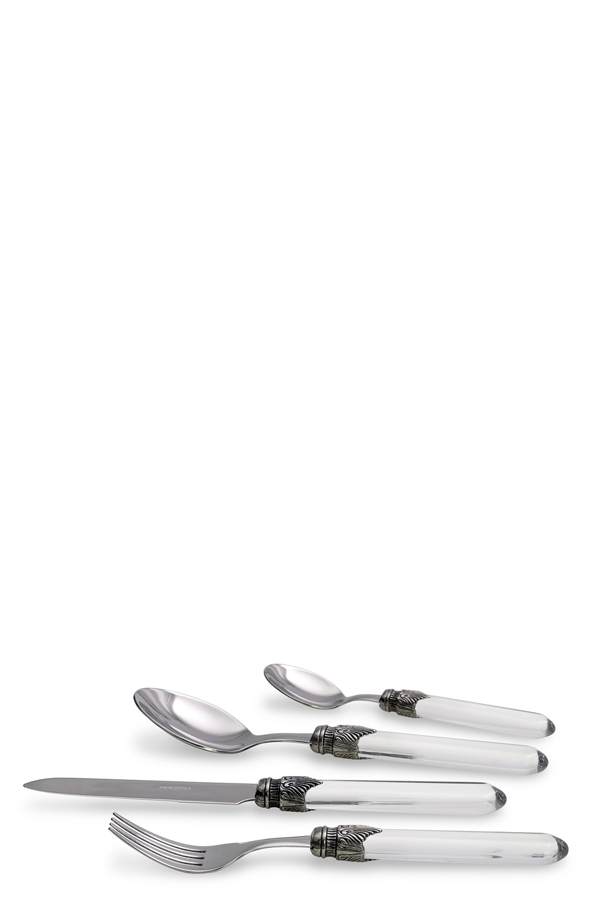Rivadossi Set Of 24 Cutlery 'venezia' In Transparent