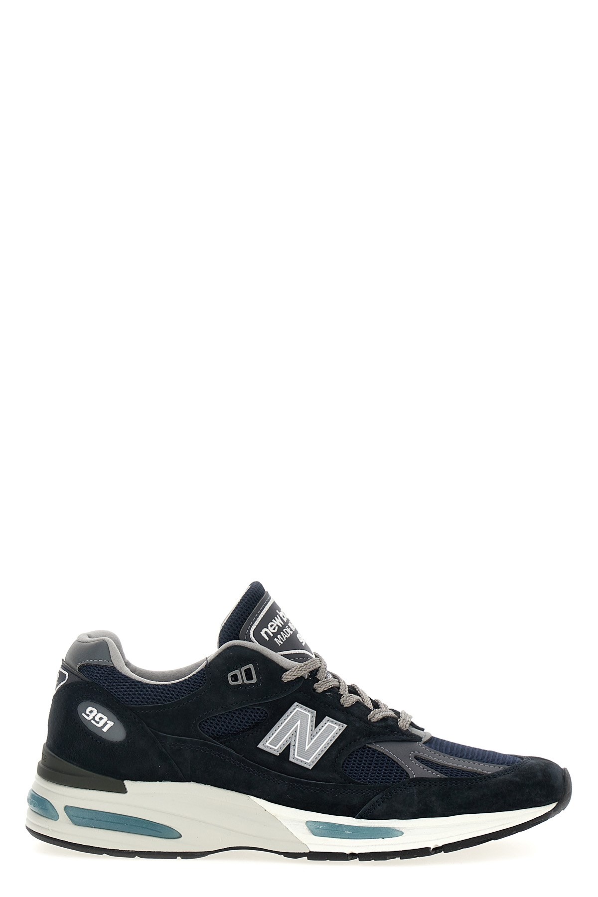 New Balance Black And Grey Suede-mesh Sneakers With Cushioned Sole