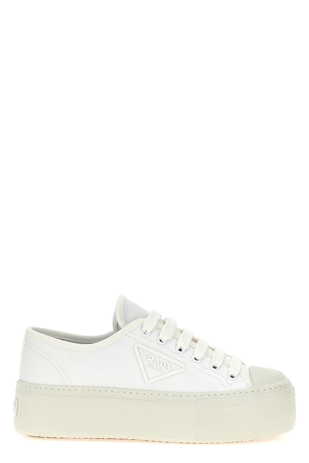 PRADA PRADA LOGO CANVAS SNEAKERS