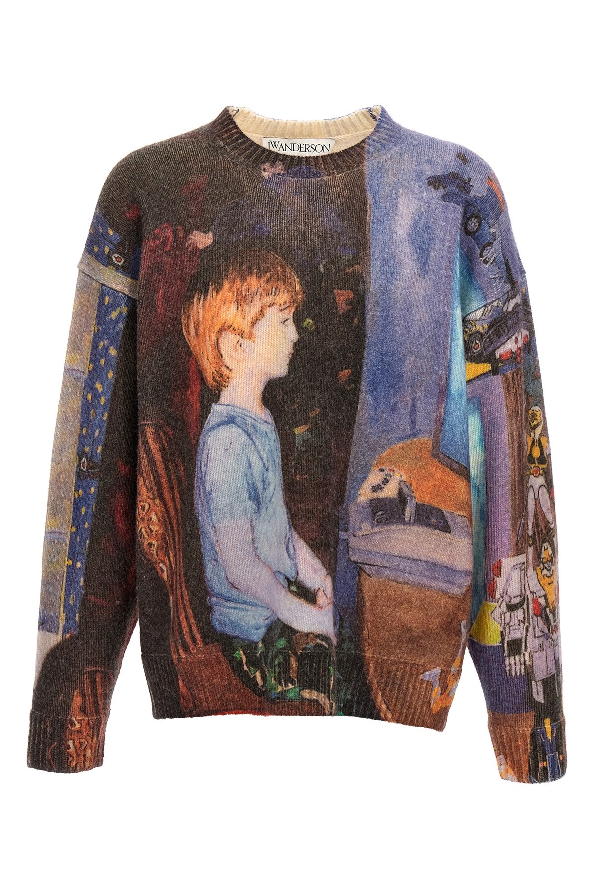 Jw Anderson Multicolor Computer Print Sweater