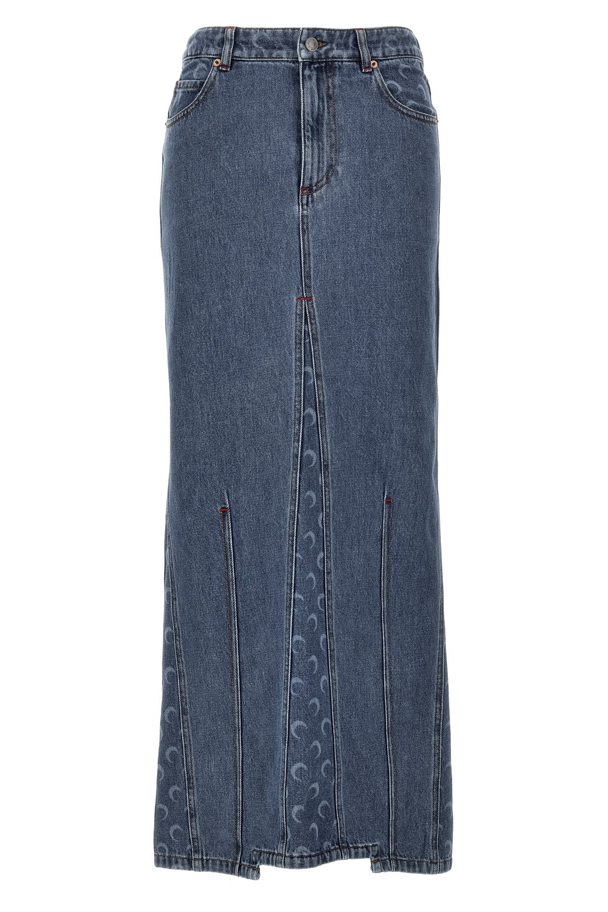 Marine Serre Crescent-moon-print Maxi Skirt