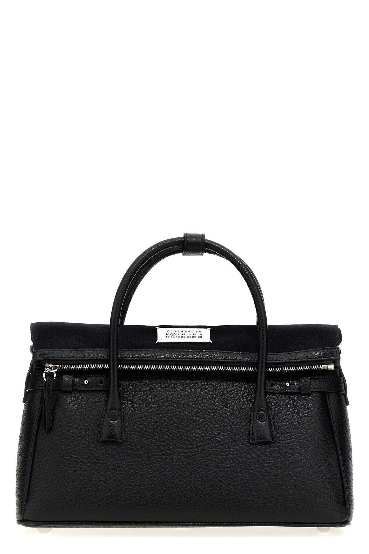 Maison Margiela Black Leather 5ac East West Handbag In Black