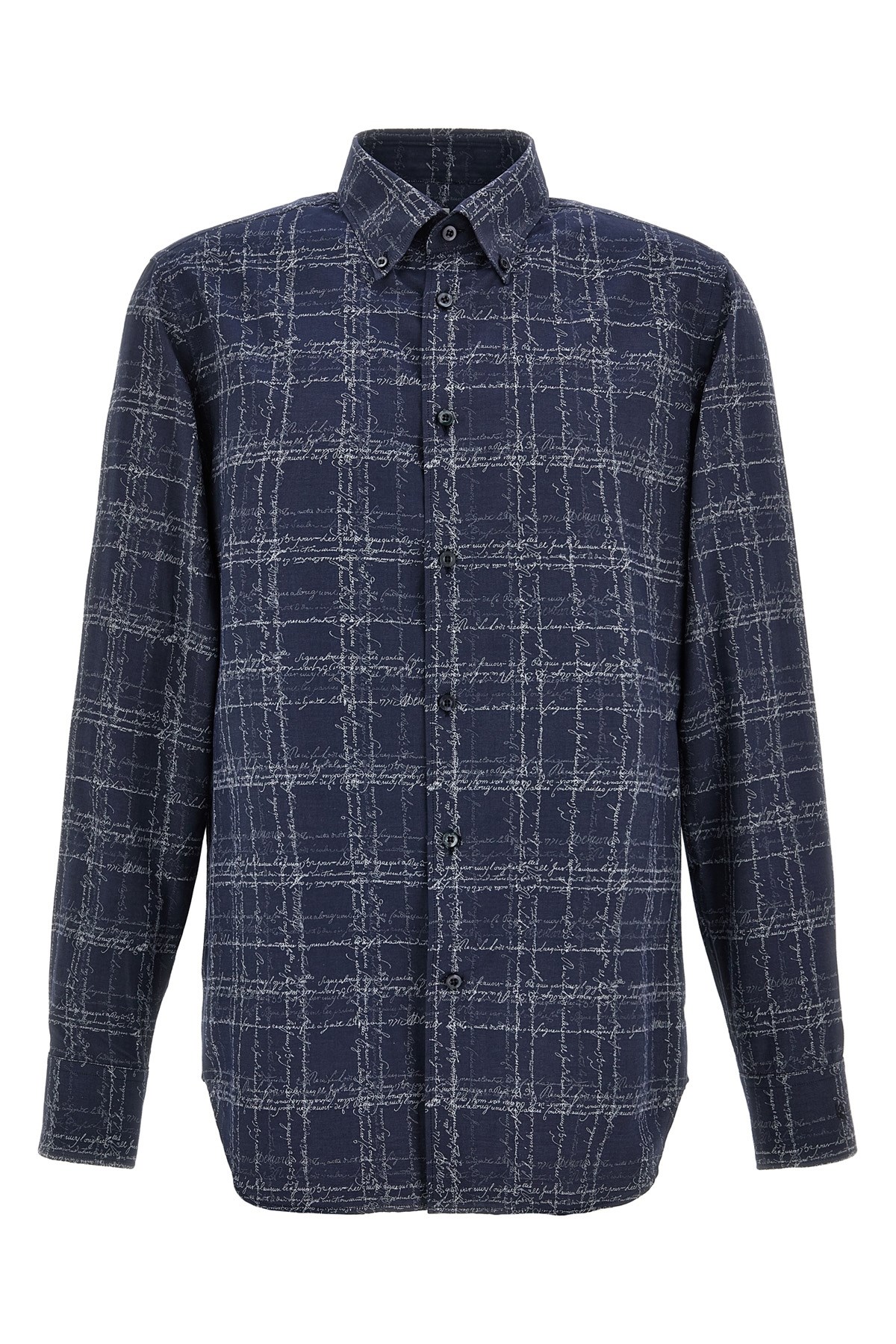 Berluti Blue Alessandro Scritto Checks Shirt