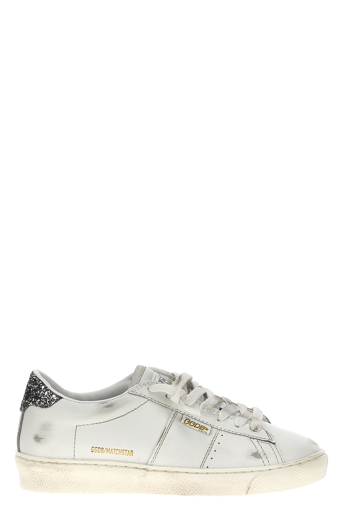 Golden Goose Worn-out Sparkle Low-top Sneakers In Silver