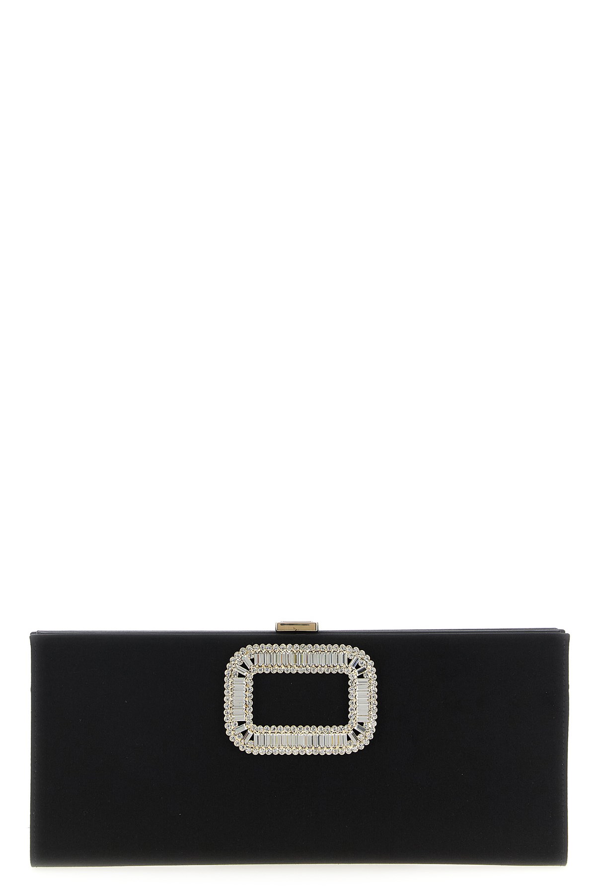 Roger Vivier 'pilgrim Small' Clutch In Black