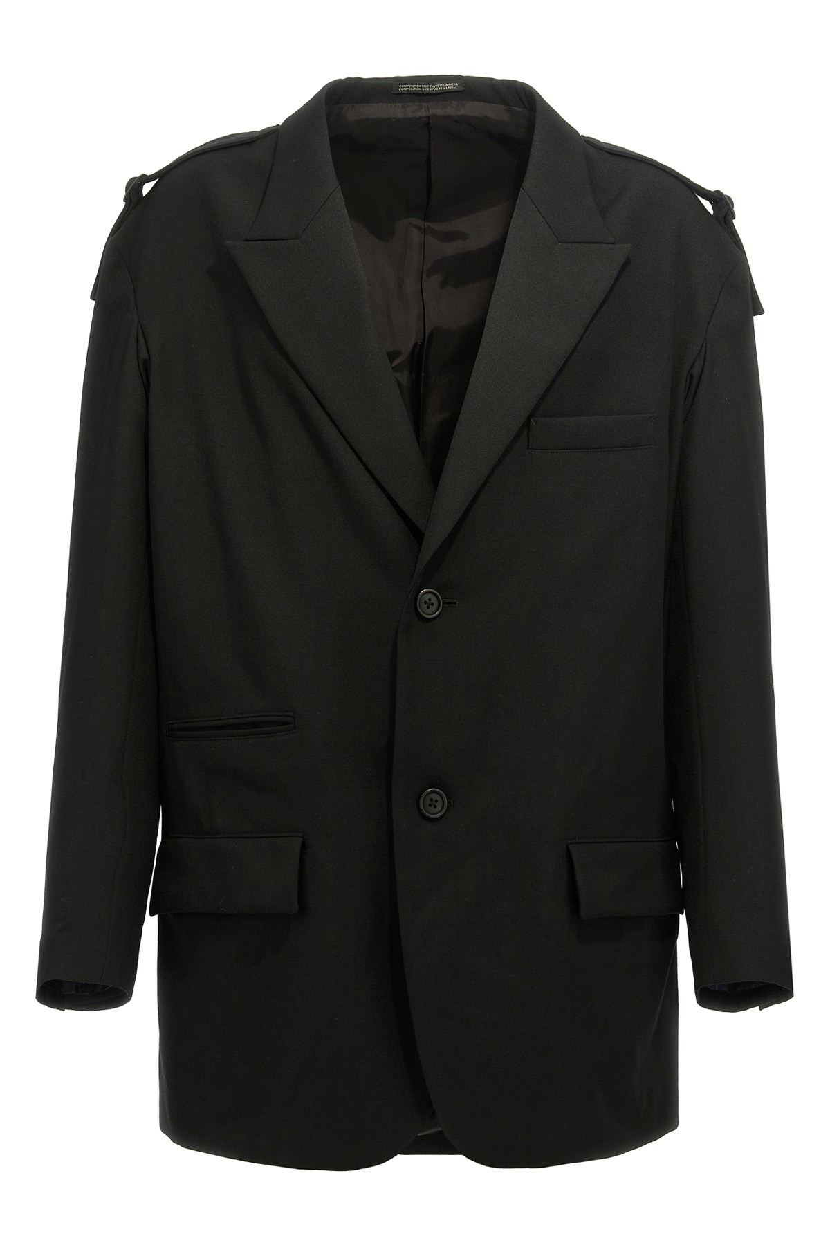 Yohji Yamamoto Single-breasted Blazer With Strap Detail