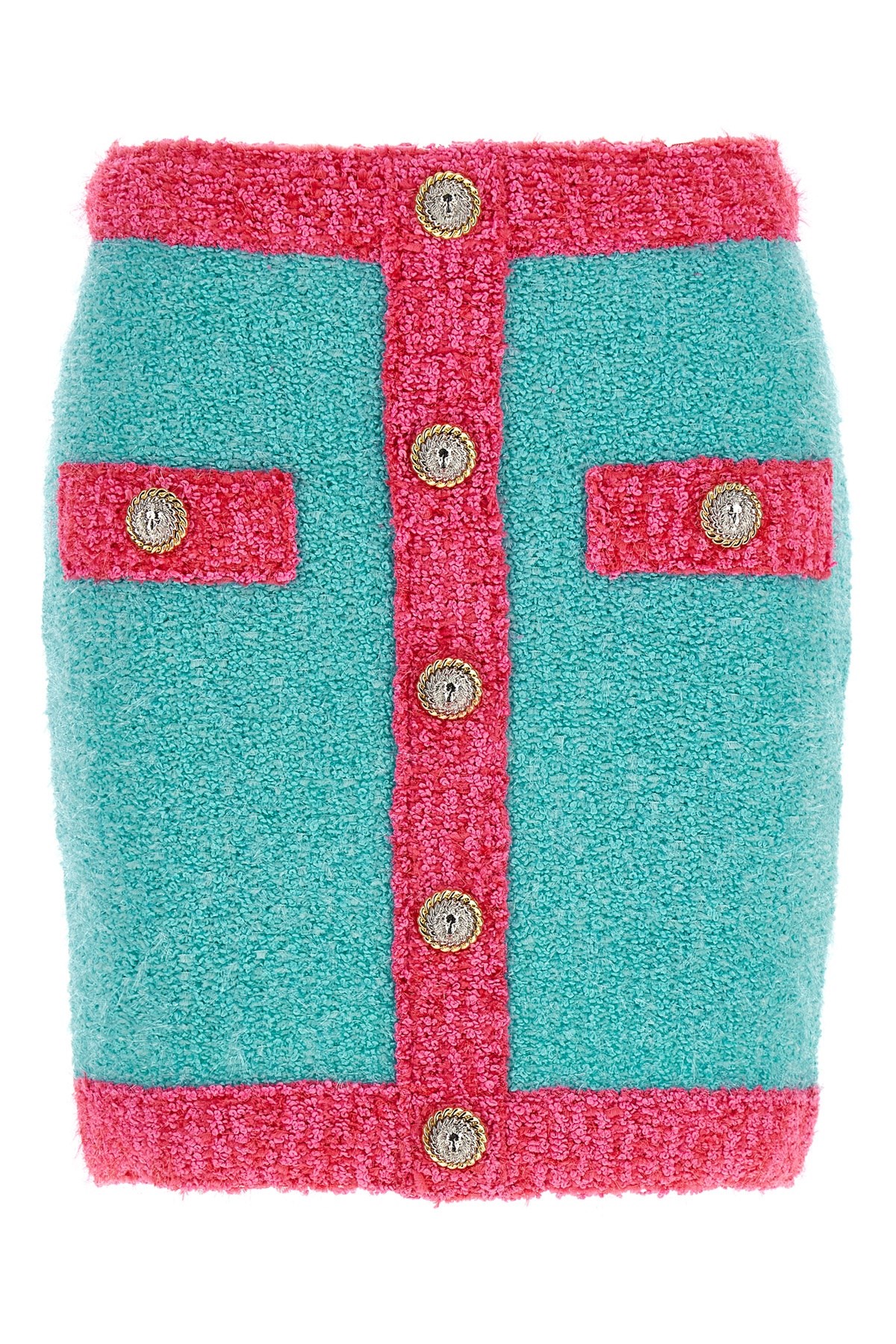 'Leone' Button Two-Tone Skirt - Size 34 FR