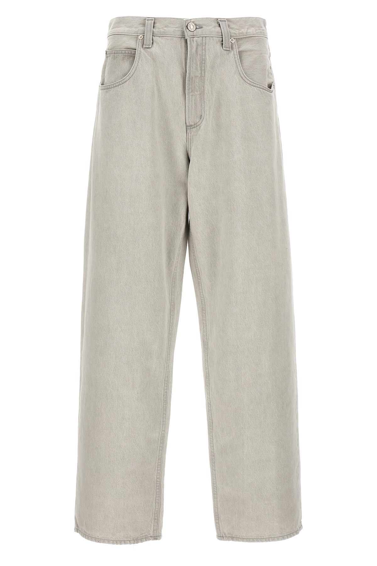 Agolde "blend" Wide Leg Denim Trousers With Pockets