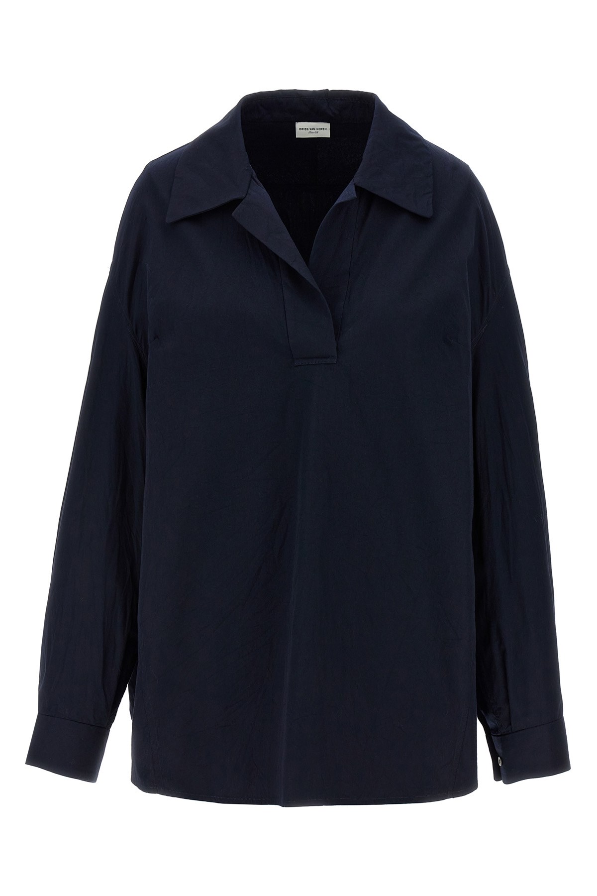 Dries Van Noten Collared Neck Long Sleeves Plain Pattern Blouse