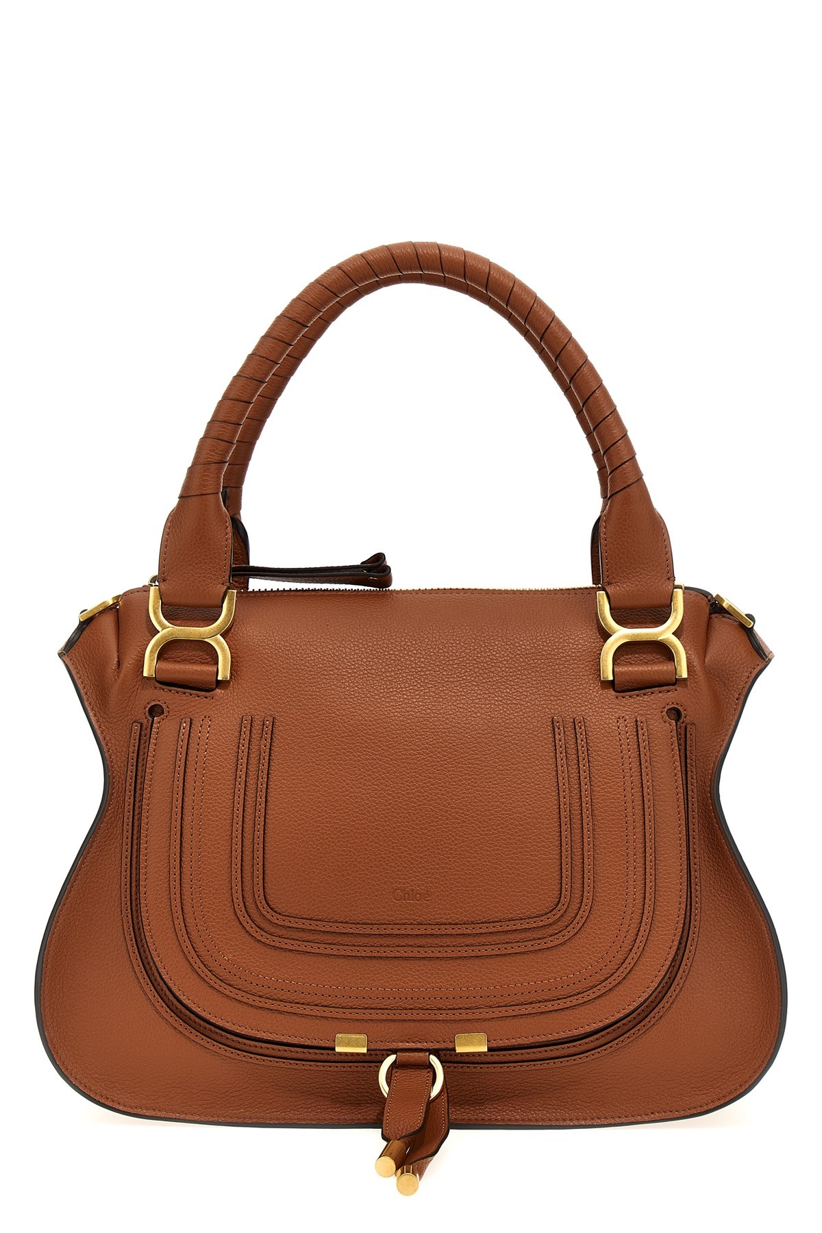 Chloé Chloe Women Brown Leather Medium Marcie Handbag In Brown