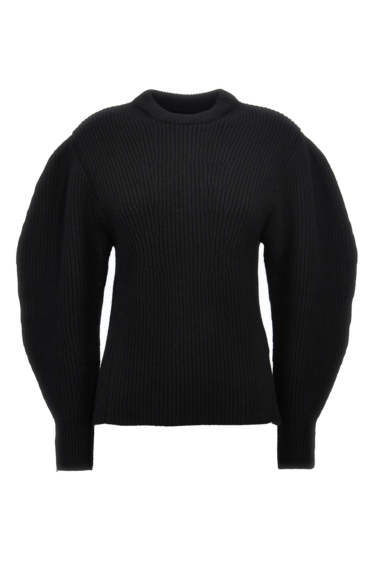 Jil Sander Ribbed Sweater Sweaters And Cardigans Black In Black