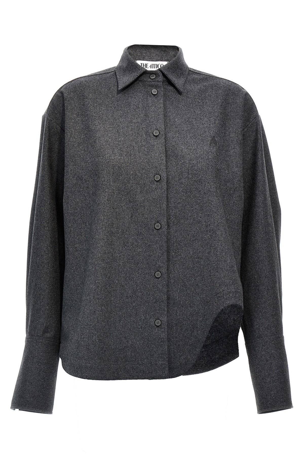 Attico Dark Grey Wool Blend Eliza Shirt