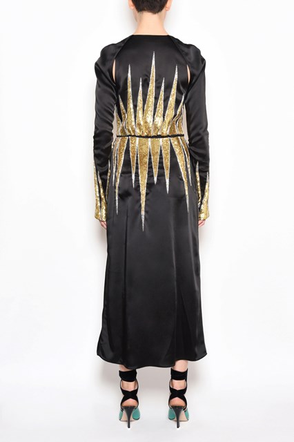 All over striped sequins dress