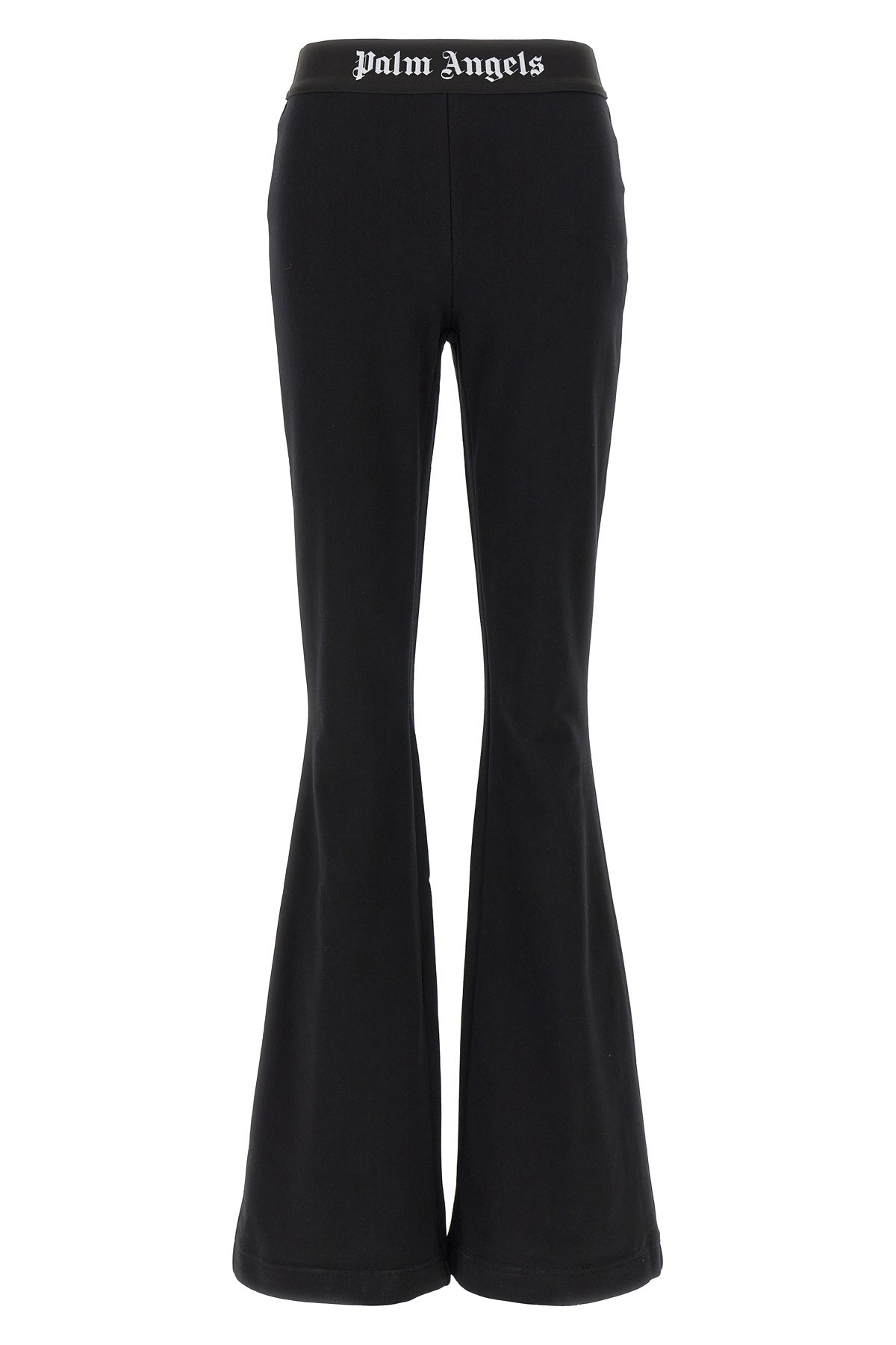 Palm Angels Logo-waistband Flared Leg Pants