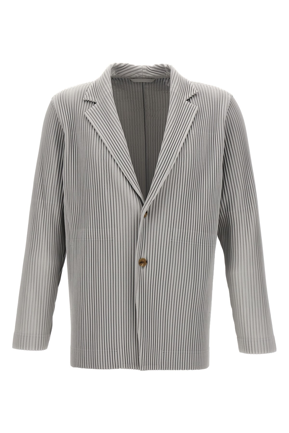 Shop Issey Miyake Homme Plisse' Single-breasted Pleated Blazer