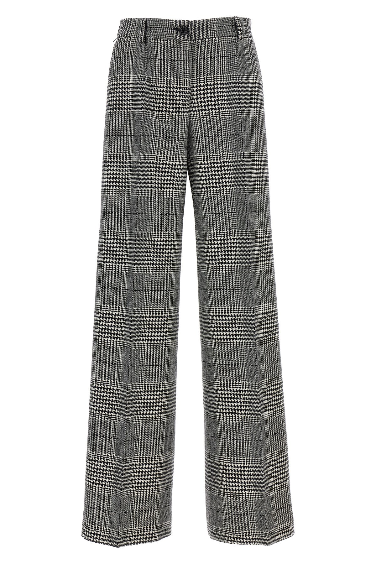 Dolce & Gabbana Grey Flared Pants With High Waist In Wool And Cashmere Woman In Gray