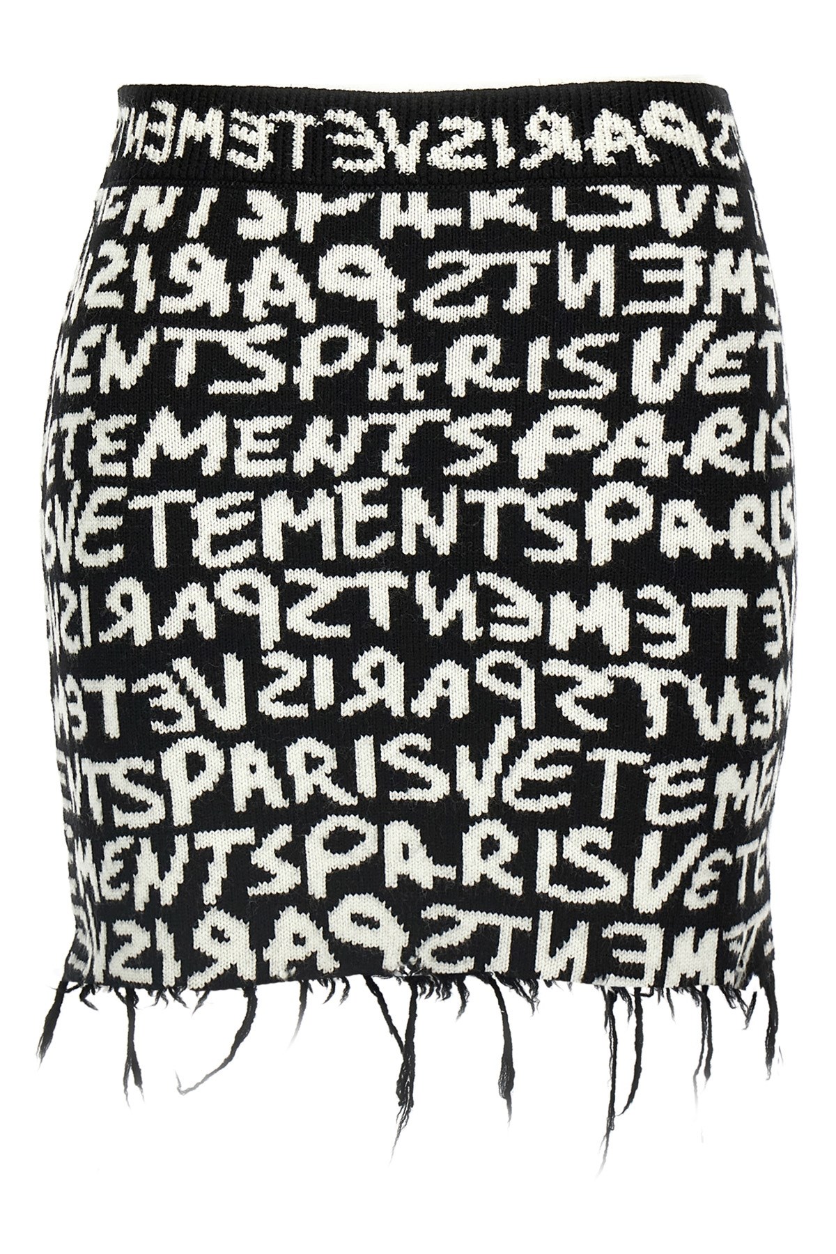 Vetements Paris Monogram High-waisted Mini Skirt