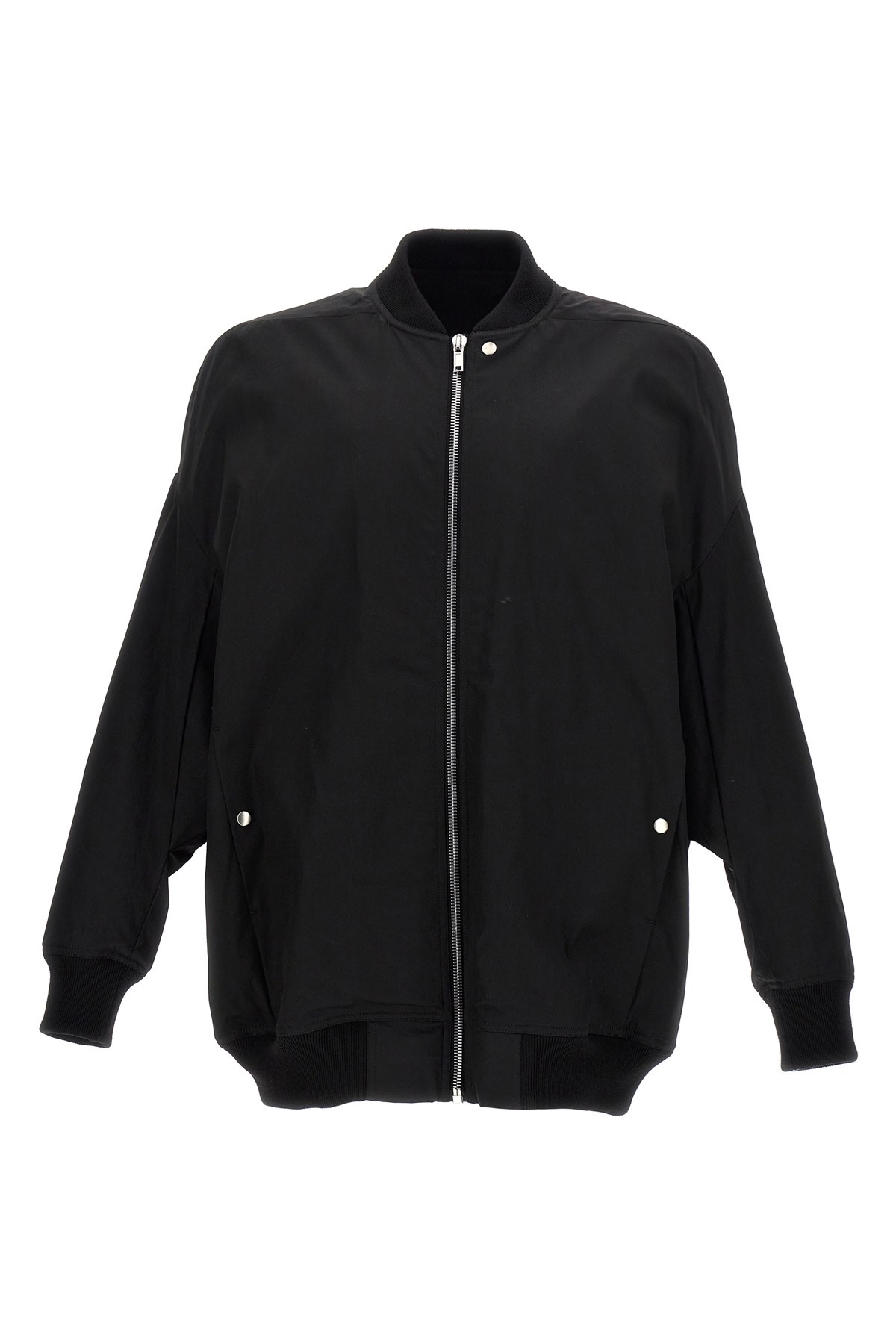 Rick Owens Jumbo Peter Flight Distressed Cotton Jacket In Black