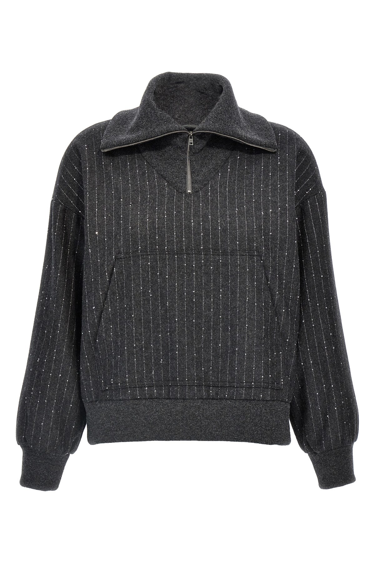 Herno Sweatshirt In Twinkle Pinstriped