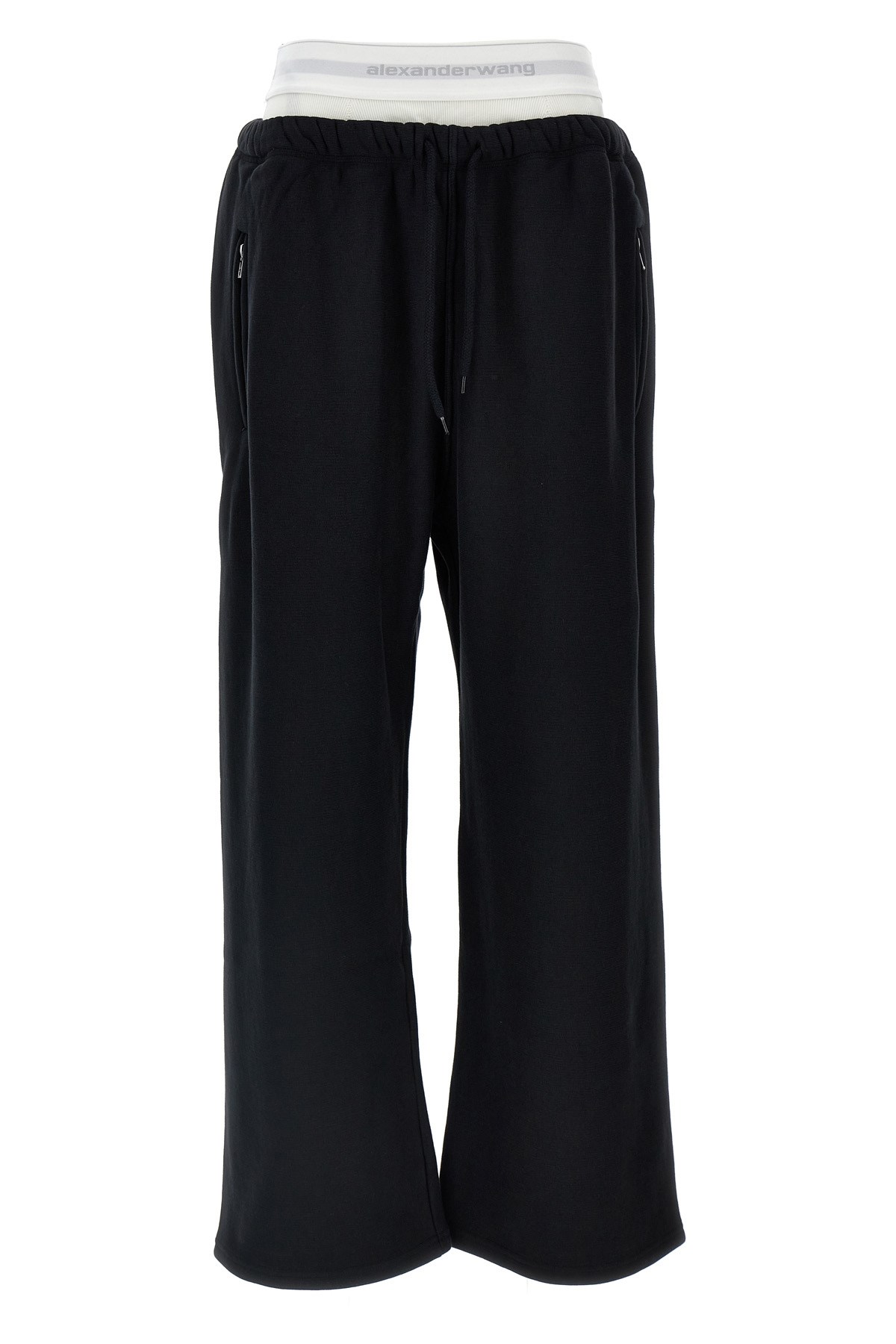 ALEXANDER WANG T T BY ALEXANDER WANG 'WIDE LEG W/ LOGO ELASTIC EXPOSED BRIEF' JOGGERS