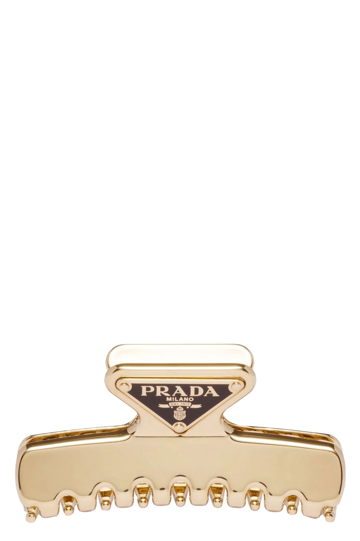 Prada Triangular Claw Clip Hair Accessory In Gold