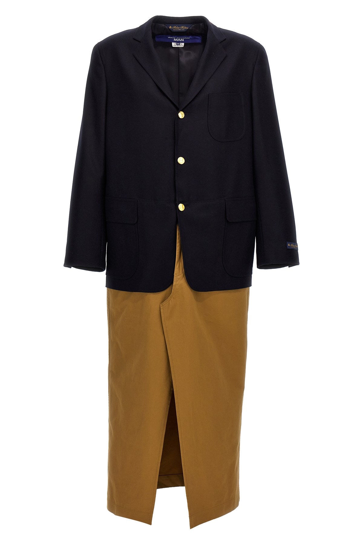 Junya Watanabe Single-breasted Coat In Two Materials