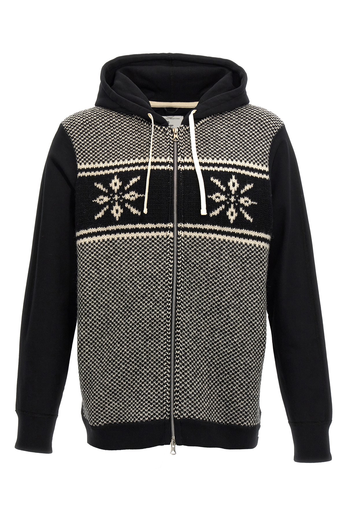 Jacquard Insert Hoodie - Size L