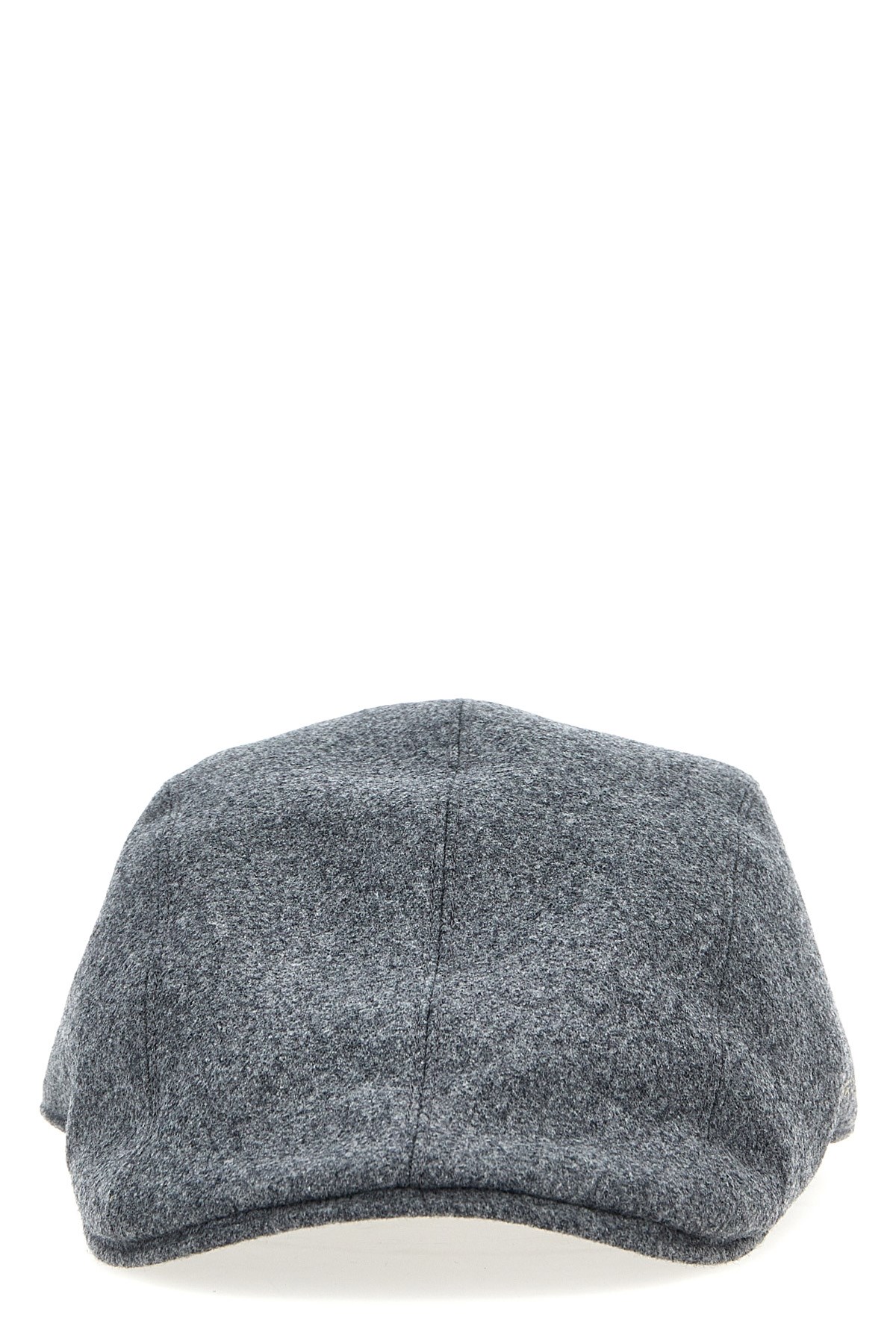 Brunello Cucinelli Logo Embroidery Hat In Gray