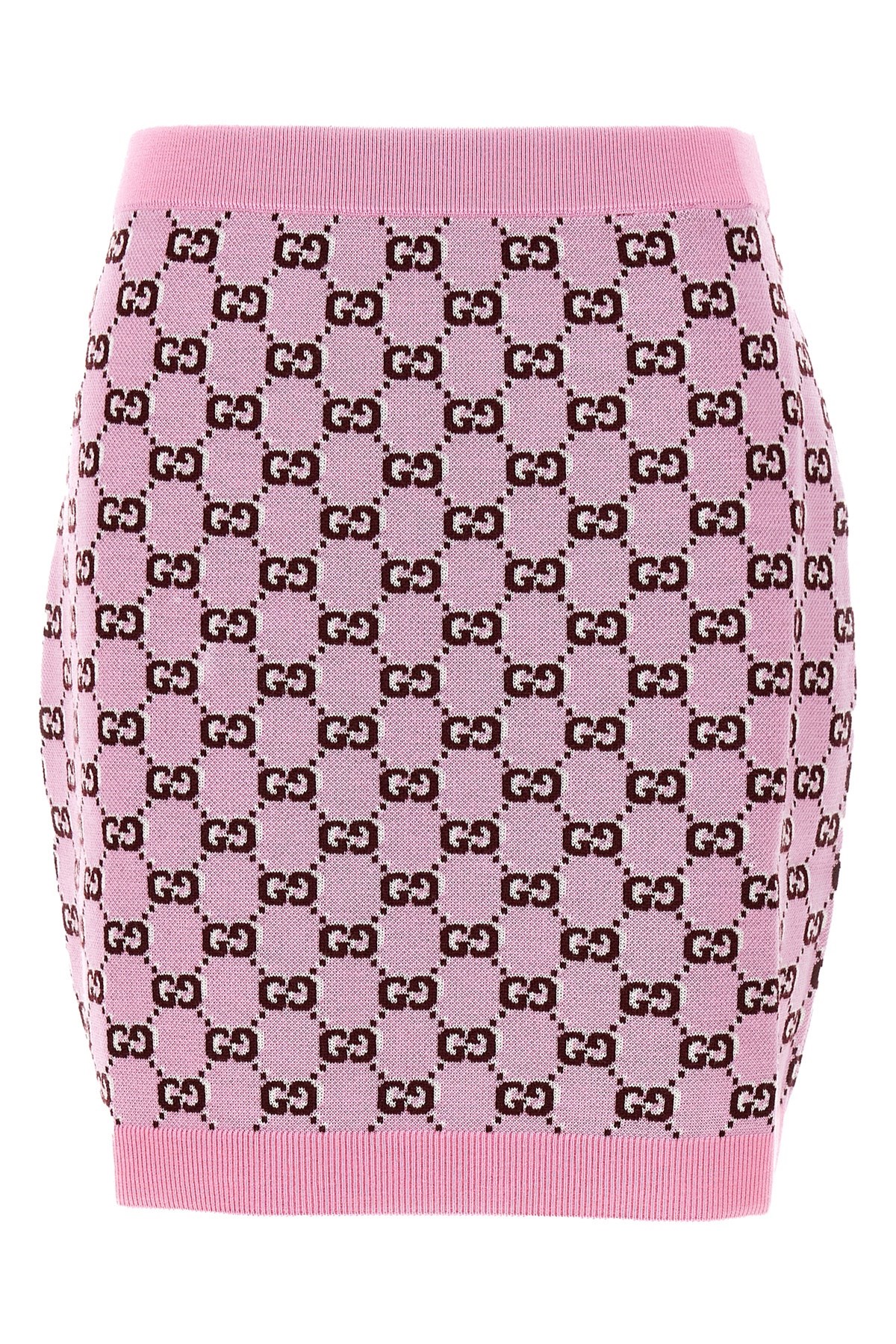 Gucci Gg Wool-blend Jacquard Miniskirt In Purple