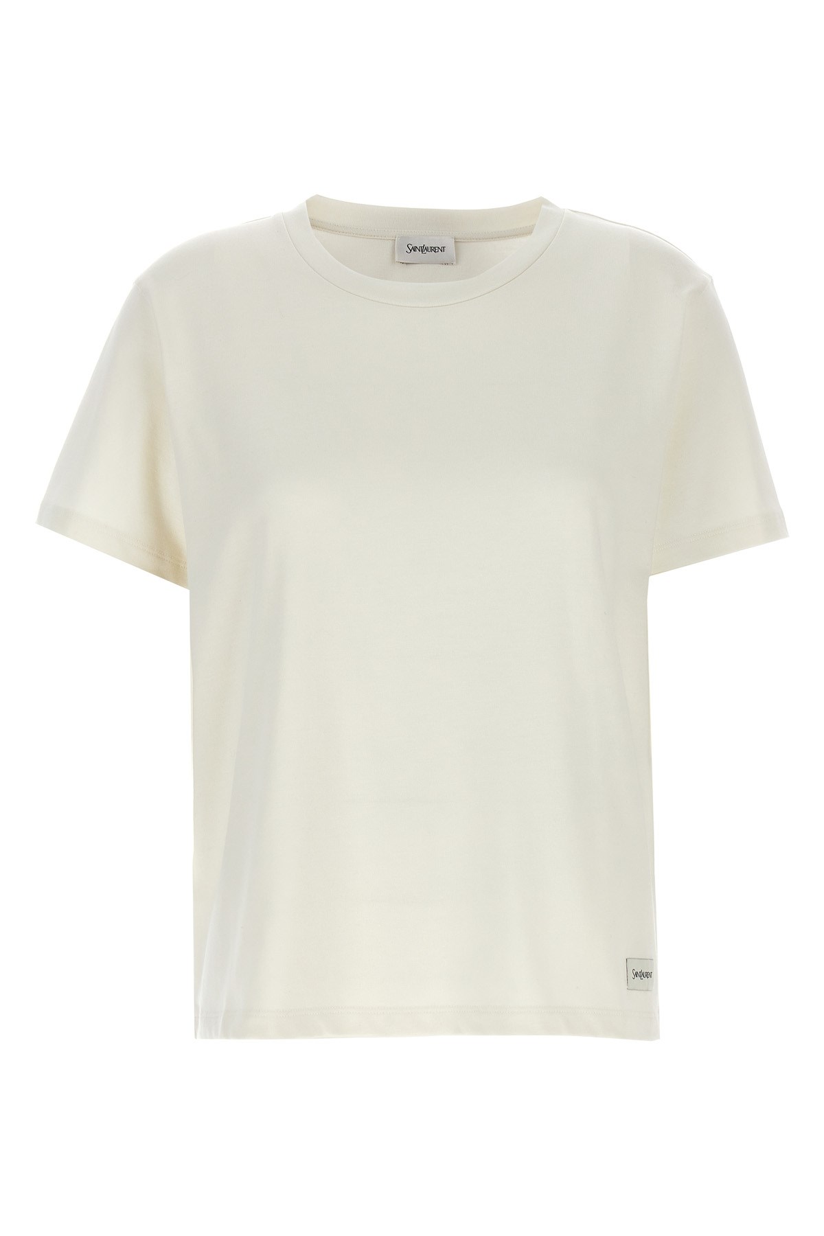 Saint Laurent Logo Tag Crewneck T-shirt
