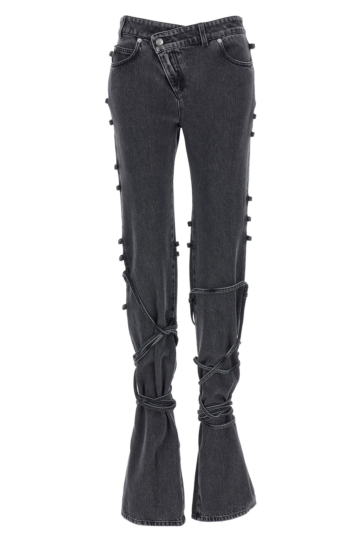 Shop Alexander Mcqueen Mcqueen Jeans Asymmetric Closure