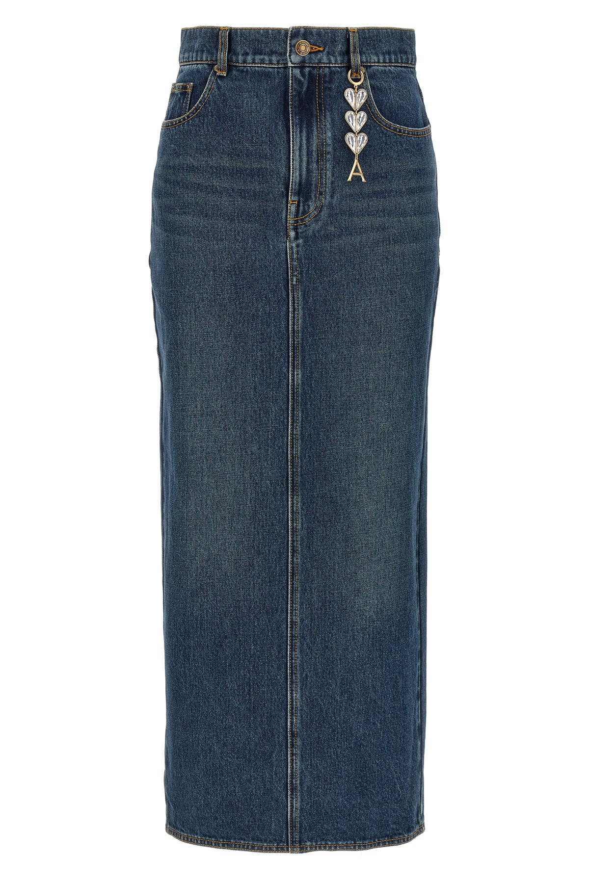 AREA AREA 'ZIP SLIT MIDI' SKIRT