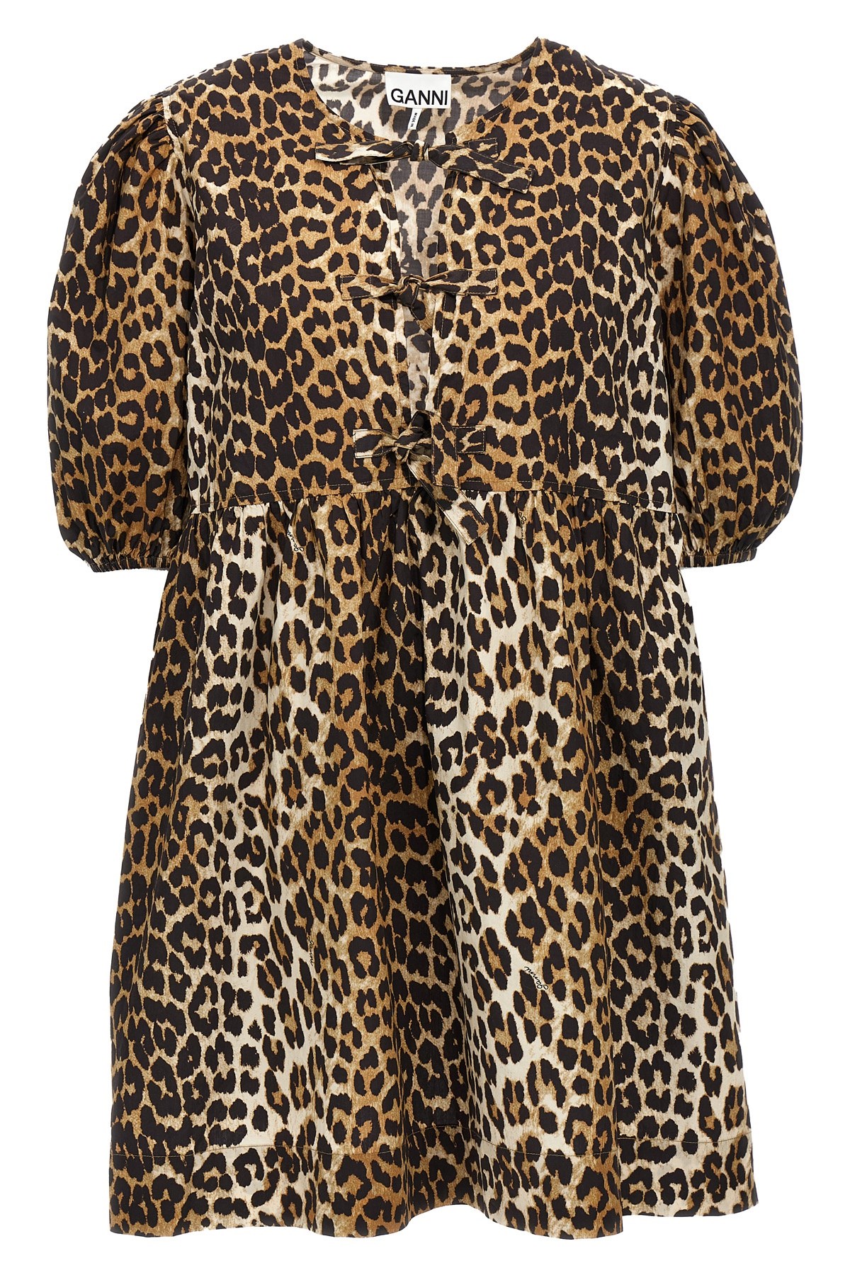 Leopard Poplin Dress - Size 34 EU