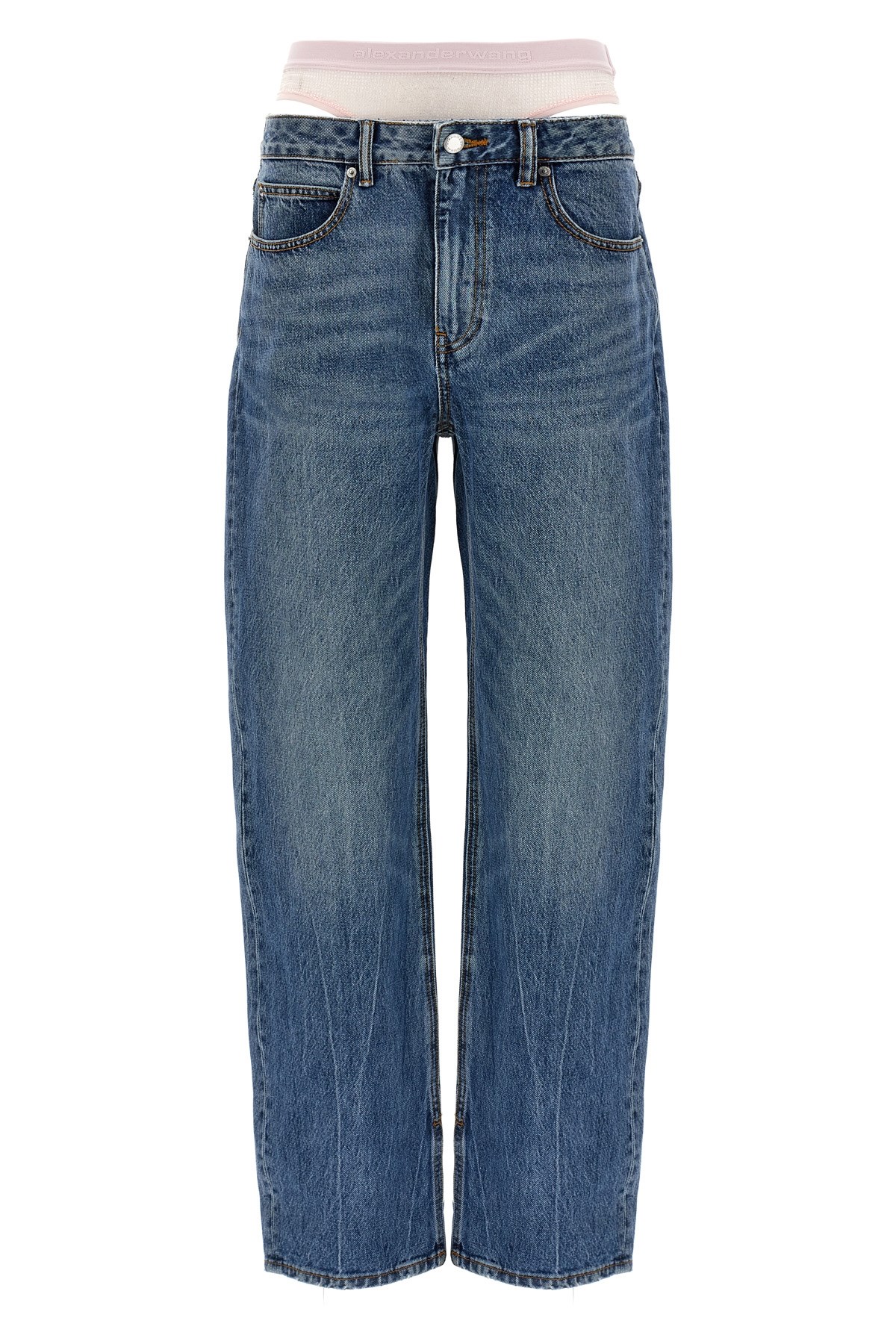 'Slit Hem Prestyle Hotfix Mesh Undie' Jeans - Size 25