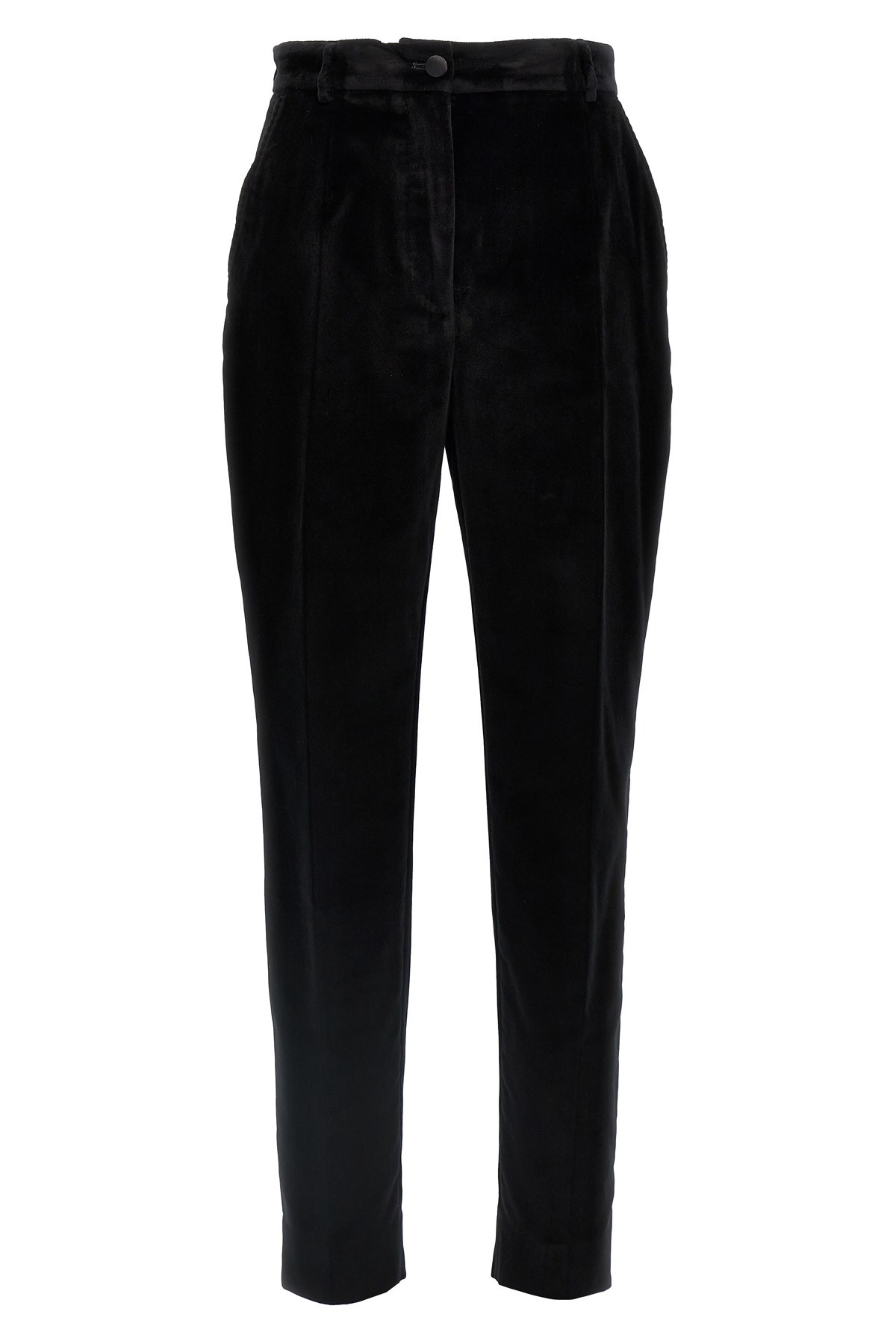 Dolce & Gabbana Pleated Wool-blend Gabardine Straight-leg Pants In Black