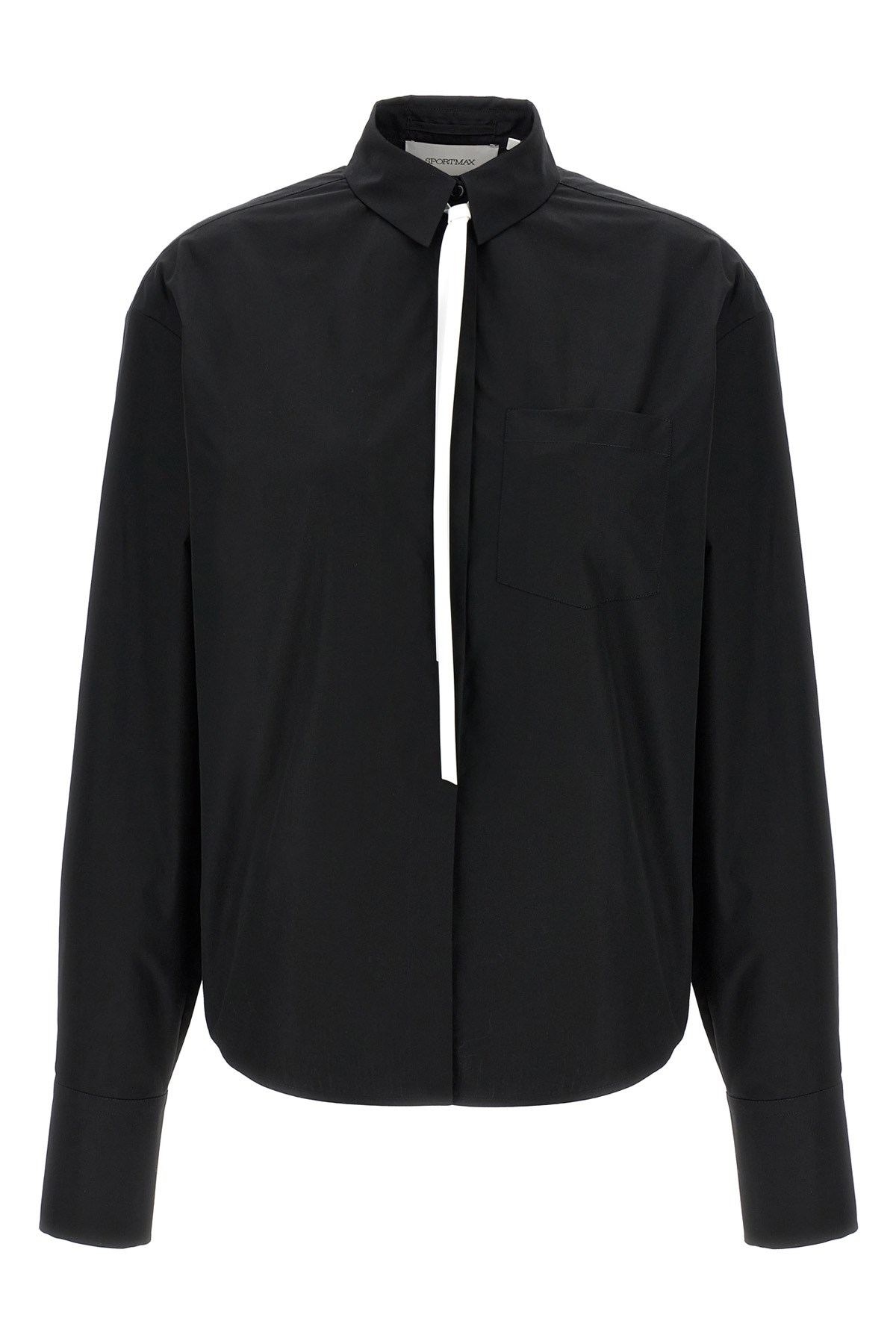 Sportmax Woman Shirt Black Size 8 Cotton
