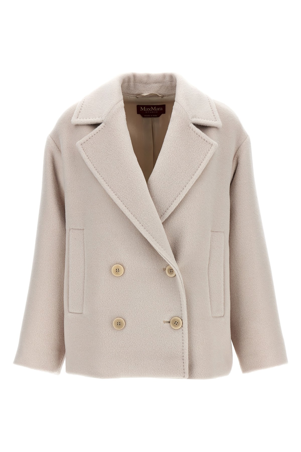 Max Mara Filovia Coats And Trench Coats Beige In Metallic