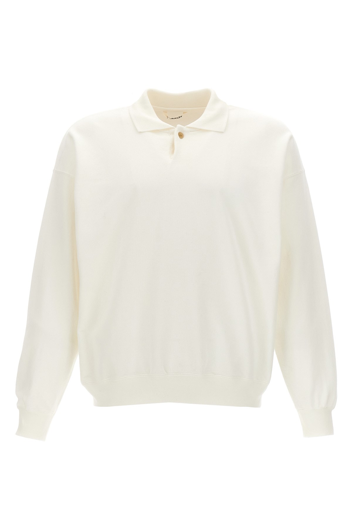 Auralee Men Cotton Polo Shirt In White | ModeSens