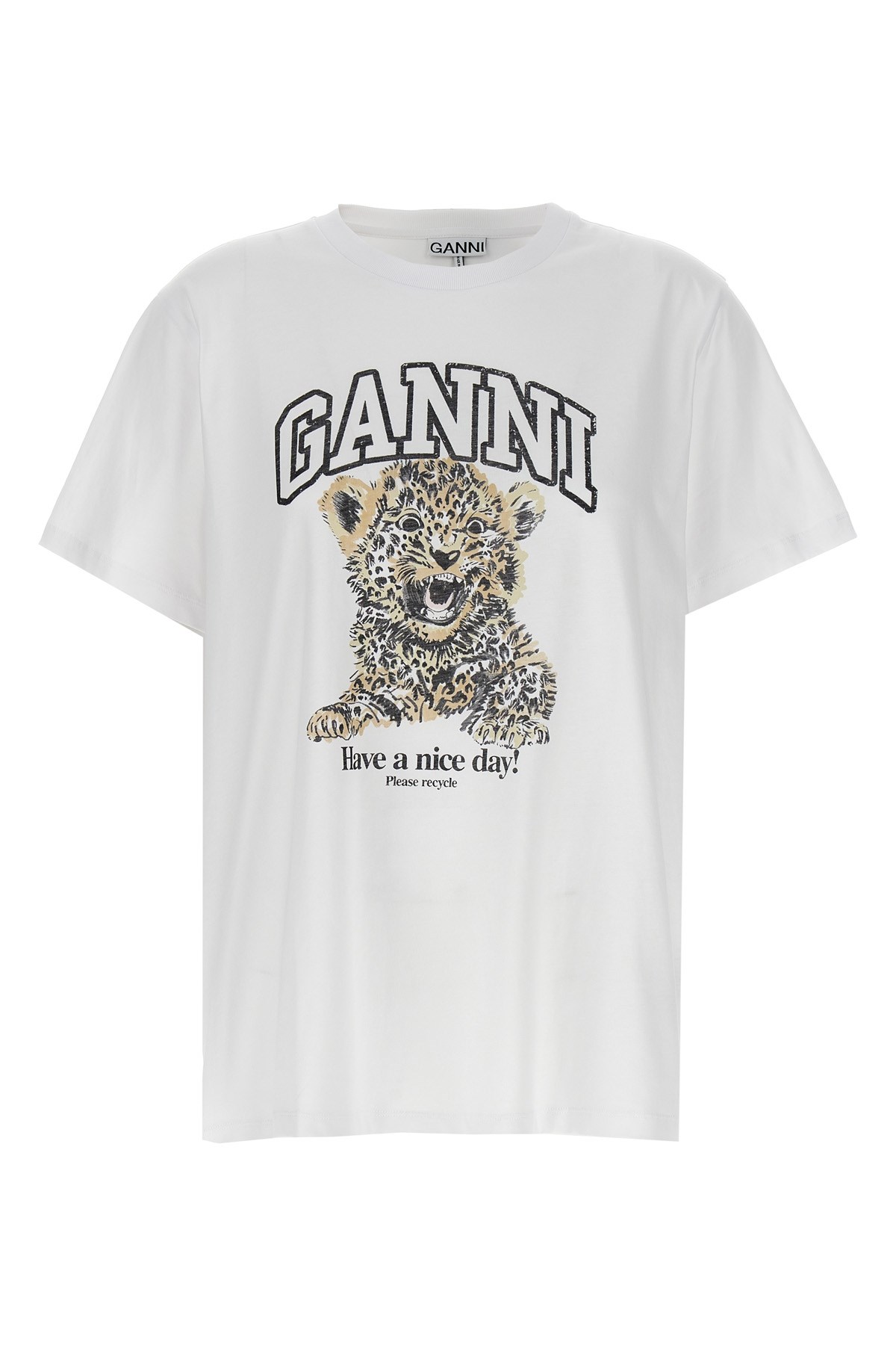 Ganni 'leopard' T-shirt