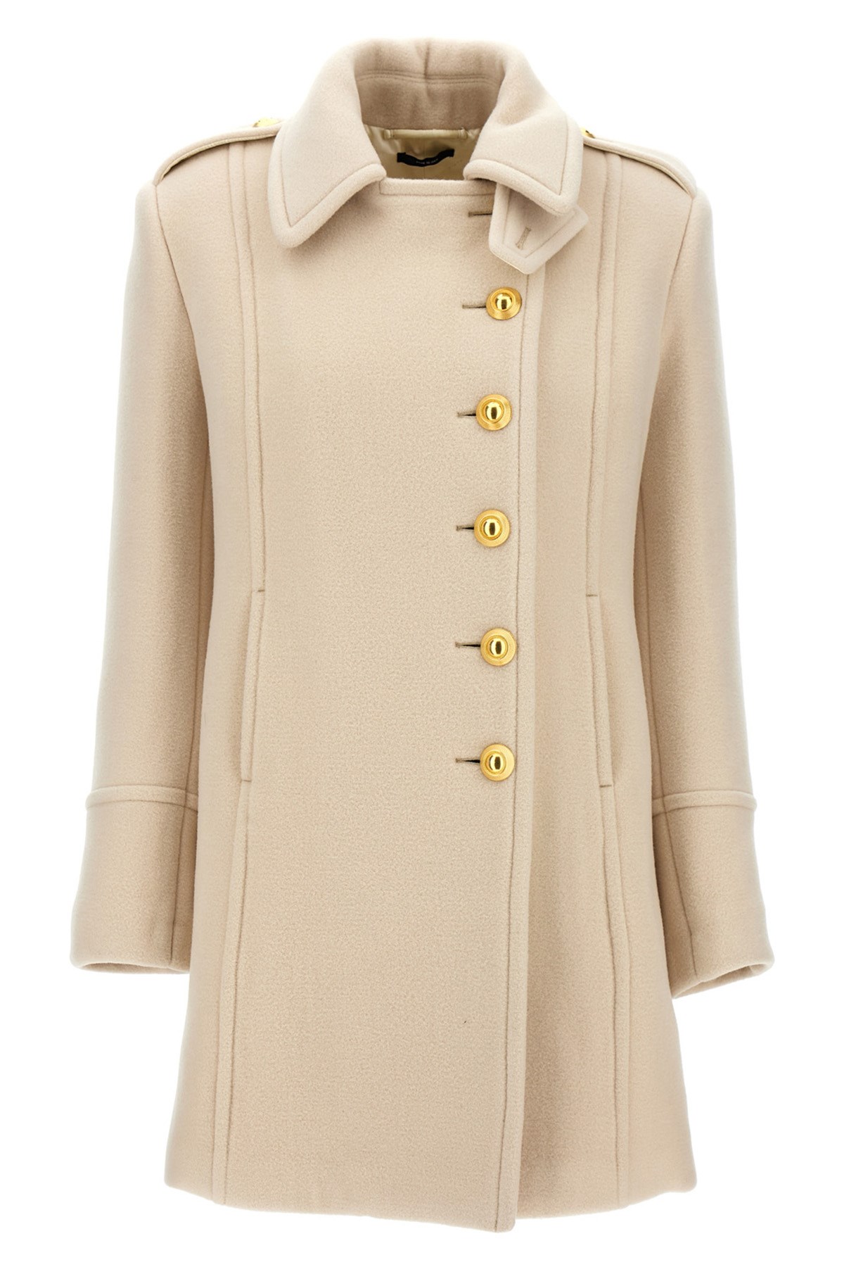 Single-Breasted Wool Coat - Size 38 IT